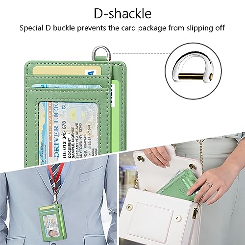 Slim Minimalist Wallet RFID Credit Card Holder for Men (small / Mint Green)