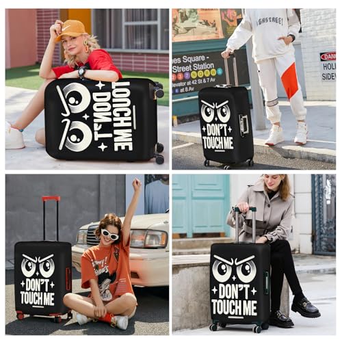 Funny “Don’t Touch Me” Luggage Cover (#6 / L(fits 28-30Inch suitcase))