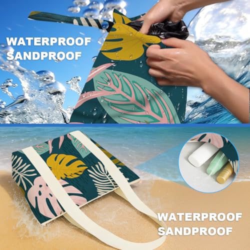 Beach Bags Wet Bag for Swimsuit (Palm Leaves)