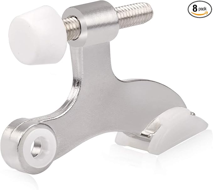 HOMOTEK 8 Pack Hinge Pin Satin Nickel Door Stopper, Adjustable Deluxe Heavy by HOMOTEK