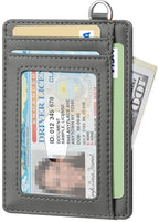 Slim Minimalist Wallet RFID Credit Card Holder for Men (small / Dimgray)