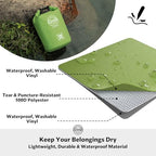 5/10/25/30/40L Waterproof Dry Bag, Small Lightweight Roll Top Dry Bag Backpack w/Waterproof Phone Case, Kayaking, Travel, Hiking, Fishing, Tubing, Camping, the Beach, Men/Women (Green) (5/10l Green / 5L)