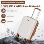 Expandable 21" Carry On Luggage (White1)