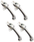 QCAA Heavy Duty Kickdown Door Stopper, Zinc Die Cast, Satin Chrome, 4 Pack by QCAAHardware