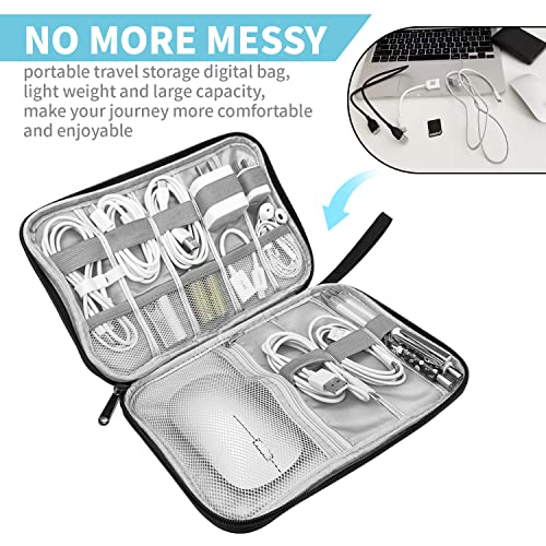 Portable Electronic Organizer Case (A-Black Set / Single Layer)