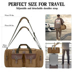 Canvas Duffle Bag for Men (Coffee / Large-50L)