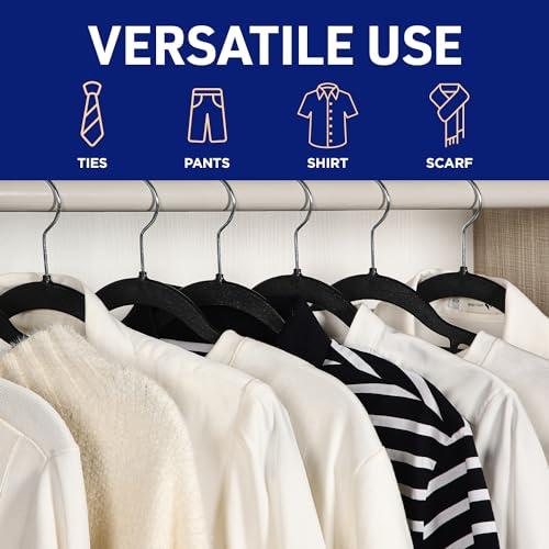 Versatile Clothes Hanger Set (Black / 50 Pack)