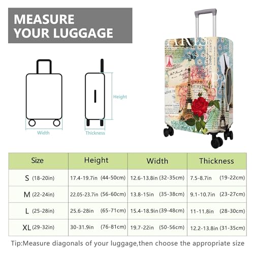 Travel Luggage Cover Suitcase Protector Fits 18 (D-4 / XL(29-32in))