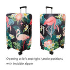 Travel Luggage Cover Suitcase Cover Protector Skins 18 (Flower flamingo / M (for 22--24 inch luggage))