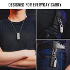 KA25L Titanium EDC Whistle Dual Tubes Outdoor Emergency Whistle for Keychain (Large / KA25L)