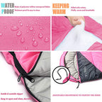 Sleeping Bags for Adults Kids Boys Girls Backpacking Hiking Camping Microfiber Liner ((50-77°F) Pink)
