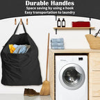 Canvas Laundry Bag 40"W x35"H (Black / XXL 40"Wx35"H┃1 Pack)