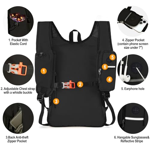 20L Small Hiking Backpack for Women Men (Black / 20L)