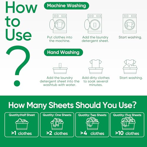 Travel Laundry Detergent Sheets 120 Loads Fresh Linen Scent (60 Count (Pack of 1))
