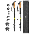 Trekking Poles (Green / Carbon Fiber Cork Grip)
