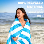 Microfiber Beach Towel Sand (G-set (4)-green/Rose Red/Blue/Gray / Large(60x30"))