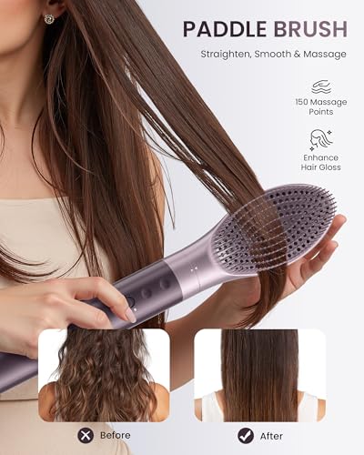 Dual Voltage Hair Dryer Brush (Purple（dual Voltage）)