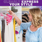 Premium Clear Invisible Acrylic Hangers (Clear/Gold / 50-Pack)