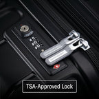 Freeform Medium Luggage with Dual 360° Spinner Wheels (Checked-Medium Spinner / White/Grey)