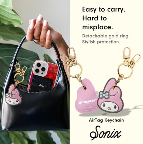 x Sanrio Character Keychain Case Compatible with Apple AirTag (My Mel Ody)