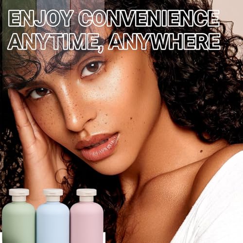 Plastic Leak Proof Travel Bottles for Toiletries (Blue+Pink+Green / 8.8 oz)