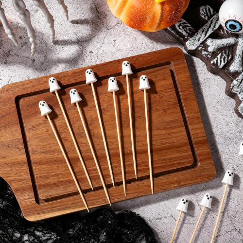 100 Pieces Halloween Toothpicks Boo Ghost Cocktail Picks (Ghost)