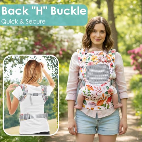 Baby Carrier Breathable Infant Carriers for 7 (Floral)