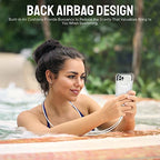 Waterproof Phone Pouch [Floating Airbag Design] Universal IPX8 Cellphone Case Dry Bag with Lanyard for iPhone 16 15 14 13 Pro Max Galaxy S24 S23 Phones Up to 6.9'' for Beach Vacation (White)