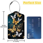 2 Pack Butterflies Luggage Tags for Suitcases (Butterflies)