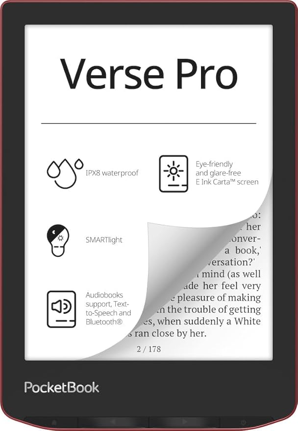 PocketBook Verse Pro E-Reader Waterproof | Eye-Friendly 6'' E-Ink Carta™ HD - Image 5