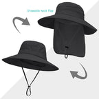 Sun Hats for Men Women, UPF50+ Protection Safari Hat, Wide Brim Fishing Hat - Image 2
