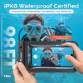 Waterproof Phone Pouch 2 Pack ([Black + Orange])