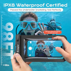 Waterproof Phone Pouch 2 Pack ([Black + Pink + Blue + Orange])