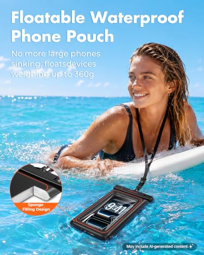 Floating Waterproof Phone Pouch 2 Pack (8.0 inch)