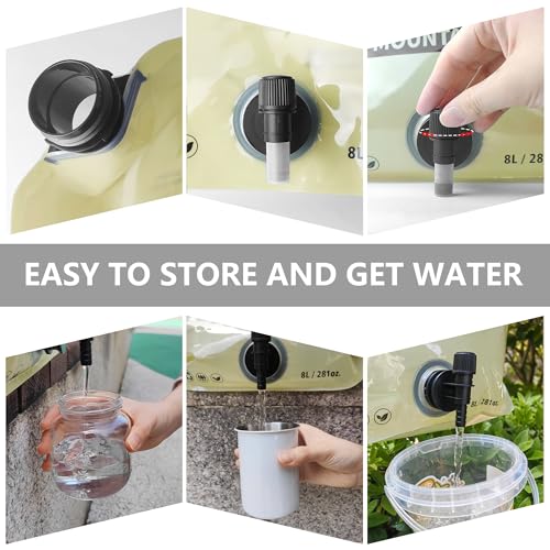 Camping Water Container (Beige & Green)