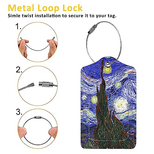 2 Pack The Starry Night Luggage Tags for Suitcases (The Starry Night)