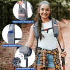 15L Hiking Backpack for Men Women Lightweight Foldable Small Daypack for Travel Camping Outdoor (Grey and Black / 15l)