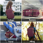 Large Travel Backpack Women (17.3 inch / Dark Purple)