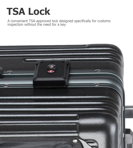 PC Hardside Carry On Luggage (A4-Grey (zipperless closure) / 22.5")