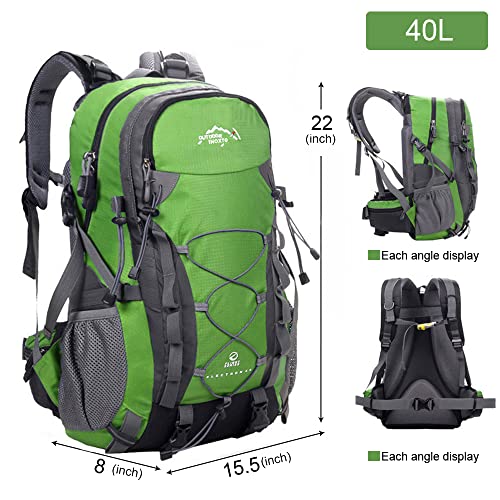 INOXTO lightweight Hiking Backpack 35L (40l Green)