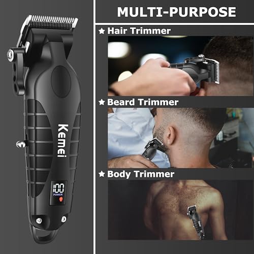 Hair Clippers for Men Hair & Beard Trimmer T Blade Barber Clippers (2290black)