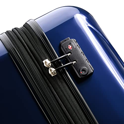 Helium Aero Hardside Expandable Luggage with Spinner Wheels (Blue Cobalt / Checked-Medium 24 Inch)