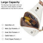 Crossbody Bags for Women PU Leather Cross Body Sling Bag for Woman Birthday Gifts for Women (2-beige Brown)
