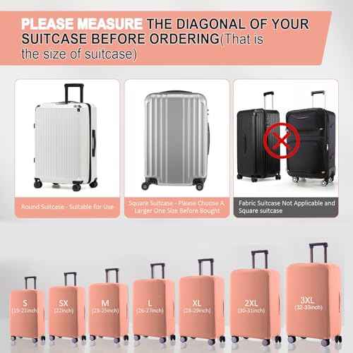 Travel Luggage Cover (Pink / 28-29 inch)