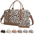 Women Travel Duffle Bags (Leopard Print / Large)