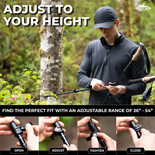 Trekking Poles (Black Cork / 3K Carbon Fiber Cork Grip)