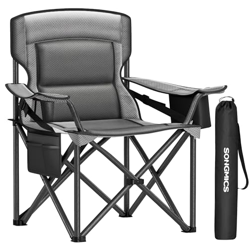 Folding Camping Chair (Grey / 1PC (24.8"D x 37.4"W x 39.2"H))