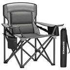 Folding Camping Chair (Grey / 1PC (24.8"D x 37.4"W x 39.2"H))