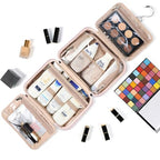 Travel Toiletry Bag for Women Hanging Organizer Makeup Case Pockets (Pink / Medium)