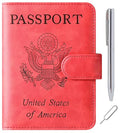 Passport Holder for Travel (120#Red)